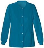 Cherokee Luxe Button Front Warm-Up Scrub Jacket Cherokee Luxe Button Front Warm-Up Scrub Jacket