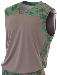 A4 Printed Camo Performance Muscle Jersey