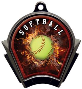 Hasty Awards Inferno Softball Black Finish Medals