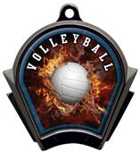 Hasty Awards Inferno Volleyball Black Finish Medal