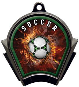 Hasty Awards Inferno Soccer Black Finish Medals
