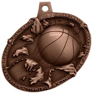 Hasty Awards Bust Out 3D Basketball Medal M-755B