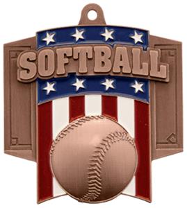 Hasty Awards Patriot Softball Medal M-776O