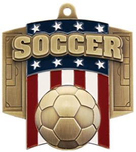 Hasty Awards Patriot Soccer Medal M-776S