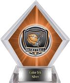 Shield Basketball Orange Diamond Ice Trophy Shield Basketball Orange Diamond Ice Trophy