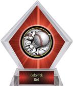 Bust-Out Baseball Red Diamond Ice Trophy Plate Bust-Out Baseball Red Diamond Ice Trophy Plate