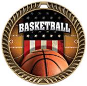 Awards Crest Basketball Medal Patriot M-8650B Awards Crest Basketball Medal Patriot M-8650B