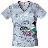 Cherokee Tooniforms Womens V-Neck Scrub Top