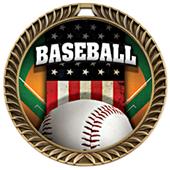 Hasty Awards Crest Baseball Medal Patriot M-8650C Hasty Awards Crest Baseball Medal Patriot M-8650C