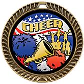 Hasty Awards Crest Cheer Medal Americana M-8650CH