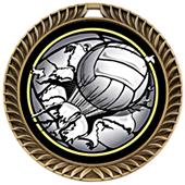 Awards Crest Volleyball Medal Bust-Out M-8650V Awards Crest Volleyball Medal Bust-Out M-8650V