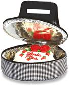 Picnic Plus Houndstooth Cake 'n Carry Food Carrier