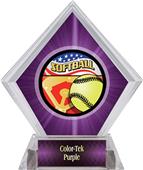Award Americana Softball Purple Diamond Ice Trophy Award Americana Softball Purple Diamond Ice Trophy