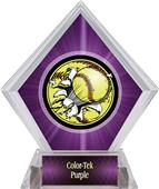 Awards Bust-Out Softball Purple Diamond Ice Trophy Awards Bust-Out Softball Purple Diamond Ice Trophy