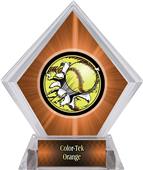 Awards Bust-Out Softball Orange Diamond Ice Trophy Awards Bust-Out Softball Orange Diamond Ice Trophy
