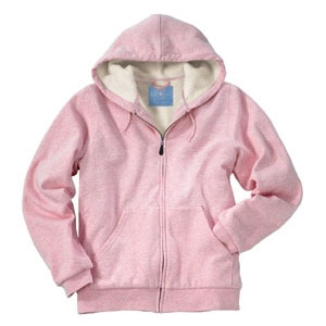 Pink Sherpa Hooded Sweatshirt - Cancer Awareness