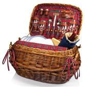 Picnic Time Highlander Willow Tartan Picnic Basket