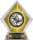 Awards Bust-Out Baseball Yellow Diamond Ice Trophy Awards Bust-Out Baseball Yellow Diamond Ice Trophy