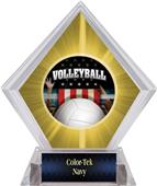 Award Patriot Volleyball Yellow Diamond Ice Trophy Award Patriot Volleyball Yellow Diamond Ice Trophy
