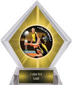 Awards PR1 Volleyball Yellow Diamond Ice Trophy Awards PR1 Volleyball Yellow Diamond Ice Trophy