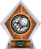 Bust-Out Volleyball Orange Diamond Ice Trophy