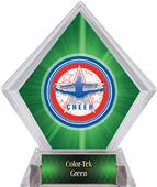 Awards All Star Cheer Green Diamond Ice Trophy