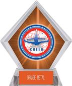 Awards All Star Cheer Orange Diamond Ice Trophy
