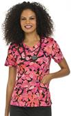 Landau Misses & Womens Square Neck Scrub Top