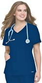 Landau Misses & Womens Crossover Tunic Scrub Top