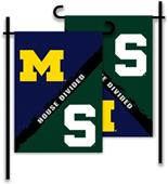 COLLEGIATE Michigan/Michigan St House Divided Flag COLLEGIATE Michigan/Michigan St House Divided Flag