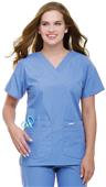 Landau Misses & Womens V-Neck Tunic Scrub Top Landau Misses & Womens V-Neck Tunic Scrub Top