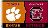 Collegiate Clemson/So. Carolina Rivalry House Flag Collegiate Clemson/So. Carolina Rivalry House Flag