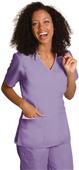 Adar Womens Mock Wrap Contrast Trim Scrub Top Adar Womens Mock Wrap Contrast Trim Scrub Top