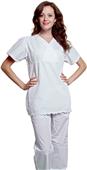 Adar Womens Daisy Border Uniform Top Adar Womens Daisy Border Uniform Top