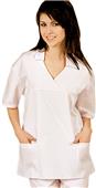 Adar Womens Empire Wrap Yoke Uniform Top