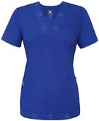 Adar Womens Eyelet Trim Tunic Scrub Tops Adar Womens Eyelet Trim Tunic Scrub Tops