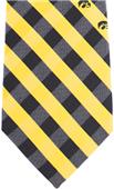 Eagles Wings NCAA Iowa Woven Poly Check Tie