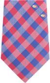 Eagles Wings NCAA Kansas Woven Poly Check Tie