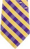 Eagles Wings NCAA LSU Tigers Woven Poly Check Tie