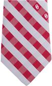 Eagles Wings NCAA Oklahoma Woven Poly Check Tie