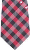 Eagles Wings NCAA Wisconsin Woven Poly Check Tie