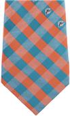 Eagles Wings NFL Dolphins Woven Poly Check Tie