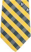 Eagles Wings MLB Oakland A's Woven Poly Check Tie