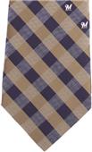 Eagles Wings MLB Brewers Woven Poly Check Tie