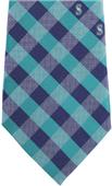 Eagles Wings MLB Mariners Woven Poly Check Tie