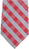 Eagles Wings MLB Reds Woven Poly Check Tie