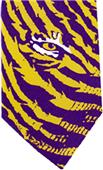 Eagles Wings NCAA LSU Tigers Stripes Tie