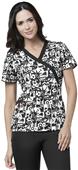 Mary Engelbreit Womens Love in a Box Mock Wrap Top