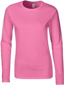 Gildan Pink Softstyle Jr Fit Long Sleeve T-Shirts