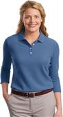 Port Authority Ladies Pique 3/4 Sleeve Polo